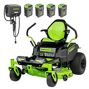 Greenworks 60V 42" Electric CrossoverZ Zero Turn Lawn Mower, (4) 8.0Ah Batteries and 600W Charger $2799.99