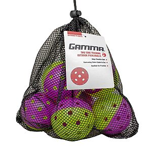 6 Bag Gamma Two Tone Training Pickleball Balls Green/Purple $7.99 + Free S&H w/ Prime or $35+