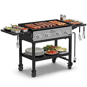 PARGRILL 36" 60,000 BTU Gas Griddle, 4 Independent Burners, for Backyard BBQ $200 + Free Shipping
