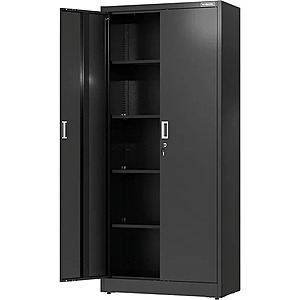 WORKPRO Metal Garage Storage Cabinet with Locking Doors and Adjustable Shelves,71 inches Tall Storage Cabinet $156 + Free Shipp