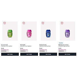 Bath and Body Works: 6/$10 PocketBac Hand Sanitizers, Buy 3, Get 3 FREE  All Full-Size Body, Skin & Hair Care + more