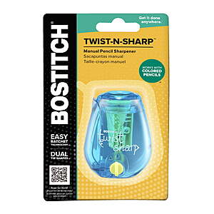 $1.97 Walmart Bostitch Twist-N-Sharp Pencil Sharpener  FS Plus or Pick Up