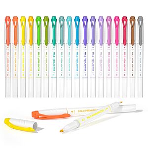 Shuttle Art Pastel Highlighters, 18 Colours Dual Tip Highlighters, Highlighter Markers Assorted Colours $8.39