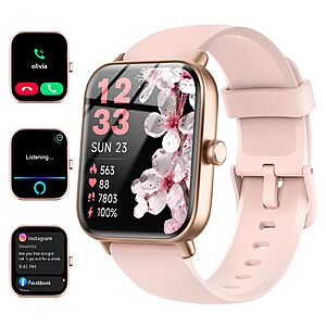 Quican 1.8" Smart Watch w/ 2 Bands (iPhone & Android Compatible) - $21.99 after Code (Reg. $49.99)