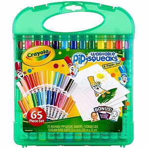 Crayola Pip-Squeaks Washable Marker Set (25 Ct Markers and 40 Sheets of Paper) $10.99 + Free S&H w/ Prime or $35+