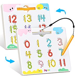 JoyCat Magnetic Number Tracing Board, Double-Sided Numbers 1-20 for Kids $13.85