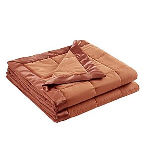 Madison Park Windom Twin Down Alternative Blanket w/ Satin Trim (Orange) $20.99 + Free Shipping w/ Prime or on $35+