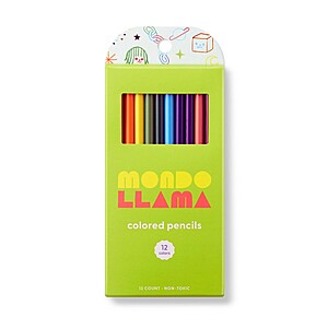 12ct Colored Pencils - Mondo Llama $0.5
