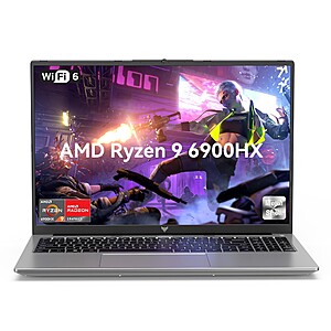 ACEMAGIC 16" FHD Laptop AMD Ryzen 9 6900HX 16GB LPDDR5 512GB SSD Windows 11 Pro $479
