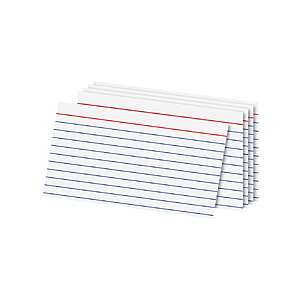 Index Cards, 3" x 5", Ruled, White, 100 $0.99