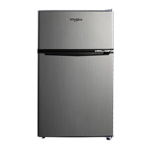 Whirlpool 3.1 Cu Ft Stainless Steel Mini Top Freezer Refrigerator $103.99 + Free Shipping