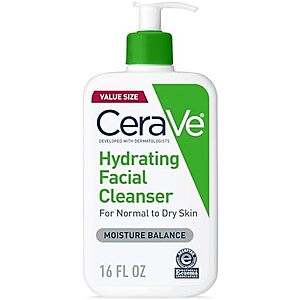 CeraVe 16-Ounce Hydrating Facial Cleanser w/ Hyaluronic Acid & Ceramides $11.77 w/ S&S + Free Shipping w/ Prime or on $35+