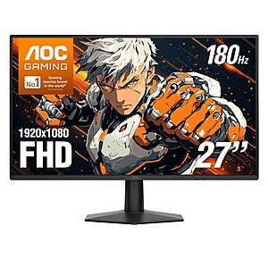 27" AOC 1080p 180Hz IPS 0.5ms HDR Gaming Monitor $99.99 + Free Shipping