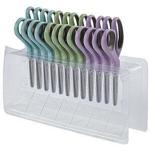 ECR4Kids ELR-13212 Cutting Edge SureGrip Kid's Scissor Classpack for School Classrooms, Blunt Tip, Assorted $8