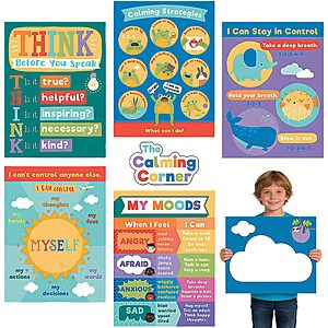 Carson-Dellosa Calming Strategies Cardstock Bulletin Board Decorating Set - 7 Piece $7.7