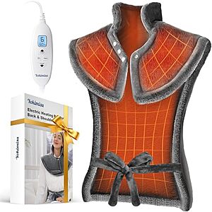 24" x 33" Yokimisu Weighted Wearable Electric Heating Pad for Neck, Shoulders & Back (Grey) $19.99 + Free Shipping w/ Prime or on $35+