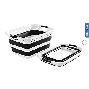 Pop N' Load Collapsible Laundry Basket 2-pack $23.99 Various Colors Designs free Shipping Costco.com