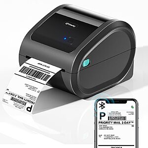 Omezizy Bluetooth Shipping Label Printer with Built-in Label Bin $74.98