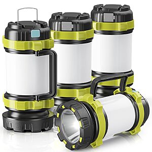 Alpswolf Camping Lantern, Rechargeable Flashlight & Emergency Light, 4Pack $34.49