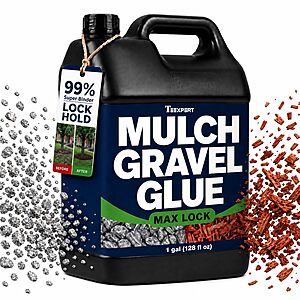 Teexpert Mulch Gravel Glue for Landscaping: 1 Gallon Rock Glue Fast-Dry Gravel Adhesive $19.99