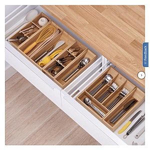 TRINITY 6-piece Bamboo Drawer Organizer $29.99 free shipping Costco.com