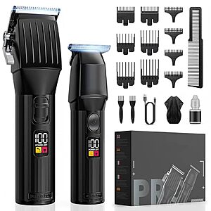 Solati Professional Hair Clipper & Zero-Gap Beard Trimmer Set (Black) $17.39 + Free Shipping w/ Prime or on $35+