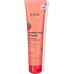 Boka Kids Toothpaste - Fluoride Free Nano Hydroxyapatite Toothpaste | Kids Oral Care - Strawberry Mango - 4 Oz, 1PK $9.99