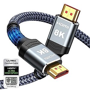 6.6' Highwings 2.1 HDMI Cable 48Gbps (8K@60Hz 4K@120Hz) $5.39 + Free Shipping w/ Prime or on $35+