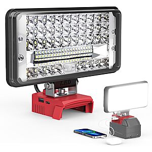 Ecarke 145W 14500-Lumen LED Work Light for Milwaukee 18V Batteries (Tool Only) $17.99 + Free Shipping w/ Prime or on $35+