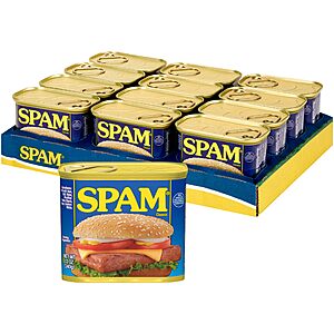 SPAM Classic, SPAM Canned Meat, 12 oz Can (12 Pack)~$28.47 With S&S @ Amazon