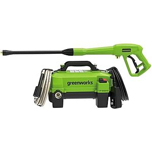 $99.99* | Greenworks 1700 PSI (1.2 GPM) Electric Pressure Washer (25°, 40° Nozzles) at Amazon