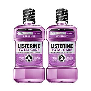 [SnS, AC] $8.61* | 2-Pk 33.8-Oz Listerine Total Care Anticavity Fluoride Mouthwash at Amazon