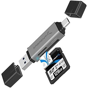 [AC] $6.64* | SABRENT USB 3.0 / Type-C microSD / SD Memory Card Reader (Speeds up to 5Gbps) at Amazon