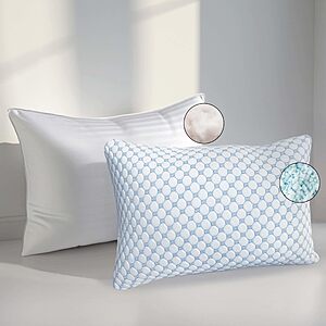 2-Count 20"x36" Nestl Cooling Memory Foam & Down Alternative Pillow Set (King) $23.89 + Free Shipping w/ Prime or on $35+