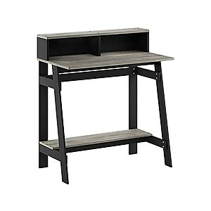 Furinno Simplistic A Frame Computer Desk, Black/French Oak Grey, $21.99, FS Prime, Woot!