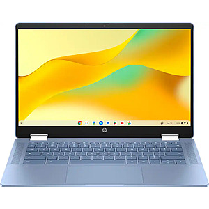 BestBuy - HP - 2-in-1 14" Touch-Screen Chromebook Laptop - Intel Processor N100 2023 - 4GB Memory - 64GB eMMC - Sky Blue - Open Box - Excellent - $129.99
