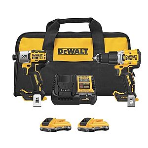 DEWALT 20V MAX XR Hammer Drill & Impact Driver 2-Tool Combo Kit w/ 2x 4Ah Batteries & Charger $299.00 + Free Shipping