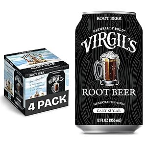 [NEW] $7.49 | 4-Pack 12-Oz Virgil's Naturally Bold Handcrafted Root Beer Soda at Amazon