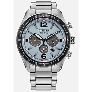 Refurbished Citizen Men's Chronograph Date Window Silver Eco-Drive Watch 43MM CA4654-55L $155.99