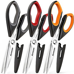 Astercook Kitchen Scissors 3 Pack, Heavy Duty All Purpose Kitchen Shears $9.99