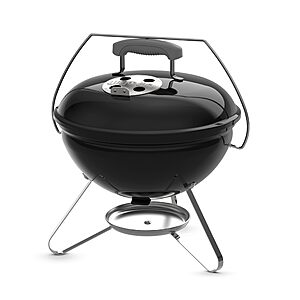 Weber Smokey Joe 14-Inch Portable Charcoal Grill, Black $44.2