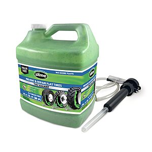$29.69: Slime 10163 Flat Tire Puncture Repair Sealant, All Off-Highway Tubeless Tires (1 Gallon)