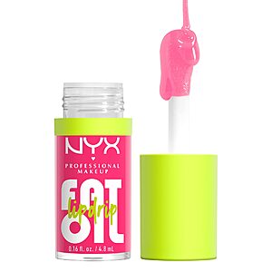 $6.00: NYX Professional Makeup Fat Oil Lip Drip, Lip Oil Gloss, Missed Call (Sheer Pink)
