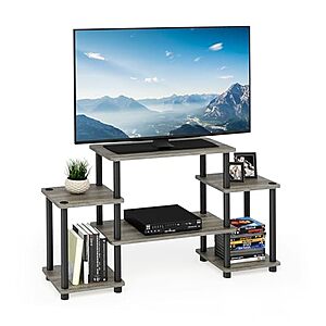 Furinno Turn-N-Tube 6-Tier Entertainment Center TV Stand for TVs up to 32" (French Oak/Black) $13.82 + Free Shipping w/ Prime or on $35+