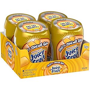 4-Pack 40-Count Juicy Fruit Original Sugar-Free Bubble Gum Bottles $10.69 w/ S&S + Free Shipping w/ Prime or on $35+