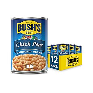 [SnS, AC] $8.91 | 12-Pack 16-Oz Bush's Best Canned Garbanzo Beans (Chickpeas) at Amazon (74.3￠ each)