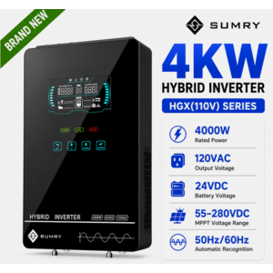 SUMRY 4000W 24V Hybrid Solar Inverter 140A MPPT Pure Sine Wave 120V AC (Free Shipping) $180.75