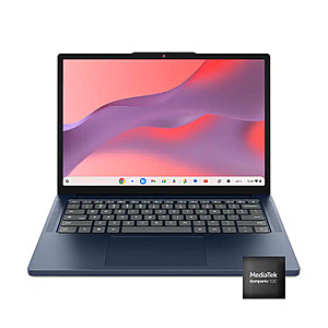 Lenovo - IdeaPad Slim 3 Chromebook - 14" 2K Touchscreen Laptop - MediaTek Kompanio 540 2025 - 4GB Memory - 64GB eMMC, $199, FS, Best Buy