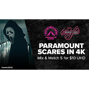 Paramount Scares Digital Sale (various films): Mix/Match HDX Films 10 for $13 or Mix/Match 4K Films 5 for $10 via VUDU/Fandango