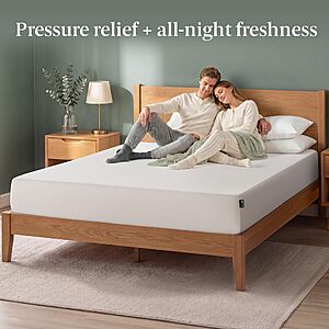 Zinus 8 Inch Queen Green Tea Memory Foam Mattress, Medium Firm Feel $149